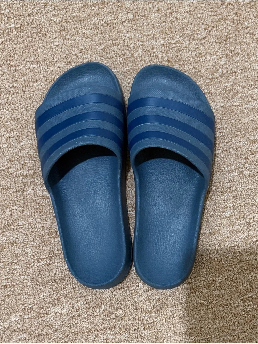 adidas new Men's Navy and Royal Blue Slide Sandals